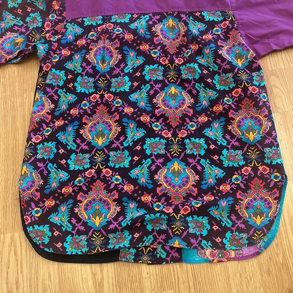 Vintage Women Blouse Pattern Buttons Down Sz XL - Picture 12 of 15